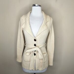 Banana Republic Belted Cardigan Sweater Alpaca Wool Knit